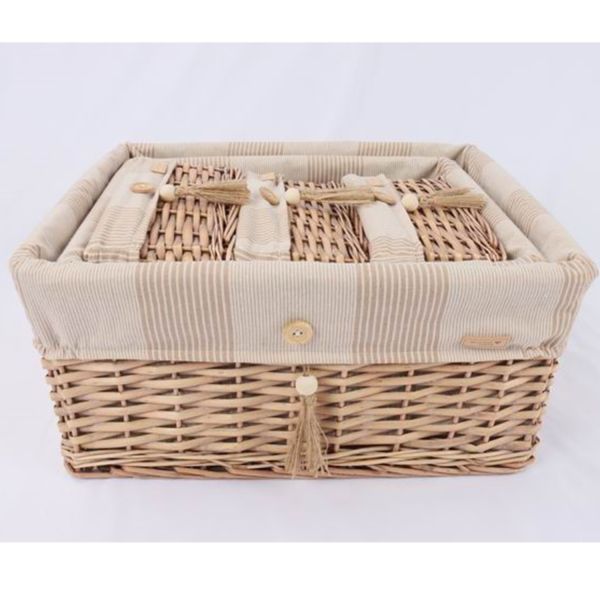 Basket WILLI STRIPE 48x38xH22cm