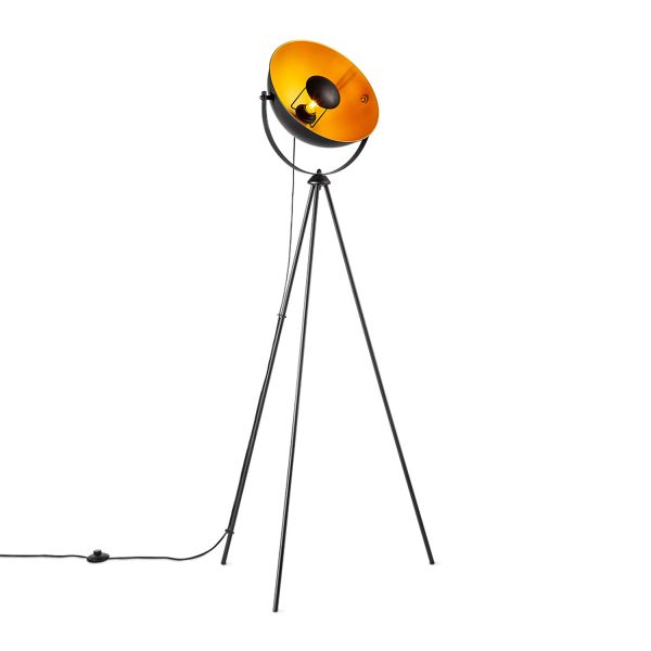 Торшер BUREN H148см, черный/золотистый