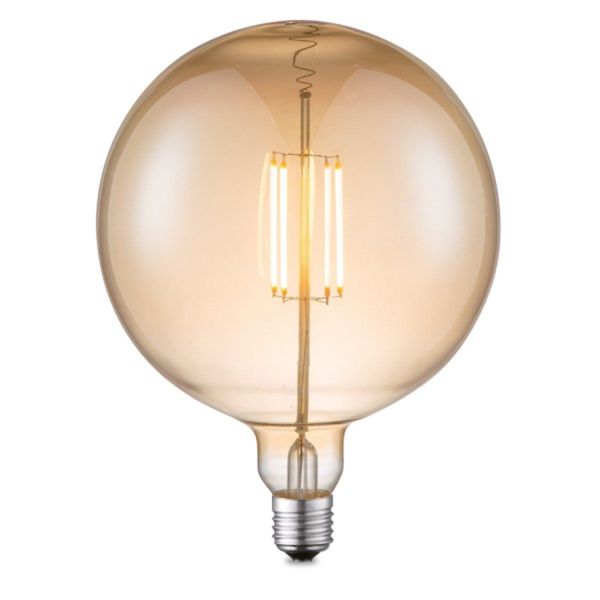 LED bulb CYCLO D18xH23cm, E27, 4W, 400Lm, amber