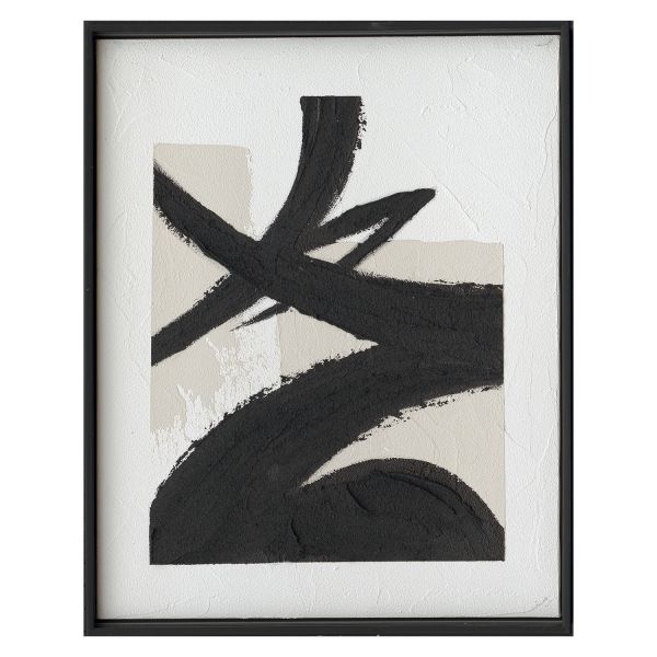 Painting with frame 40x50cm, black line