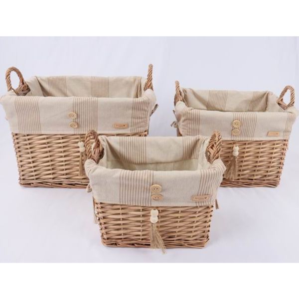 Basket WILLI STRIPE 36x26xH26cm