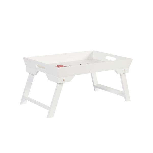 Поднос на ножках SWEET HOME 48x32xH25cм, белый, деревянный