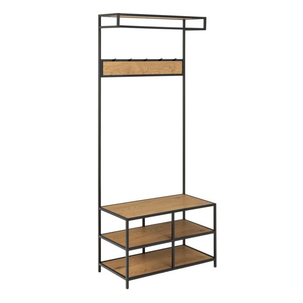 Clothes rack SEAFORD 77x40xH185cm, wild oak