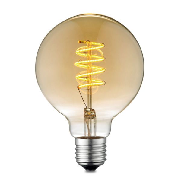 LED bulb TWIST D9,5xH13,5cm, E27, 4W/140Lm, amber