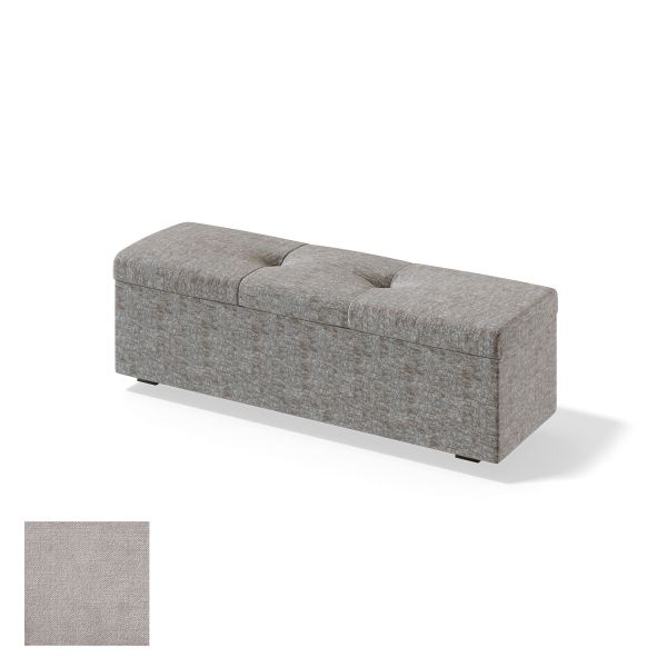 Storage box for continental bed RED/BLACK ULVASEN BOLSHOI 180cm, light grey